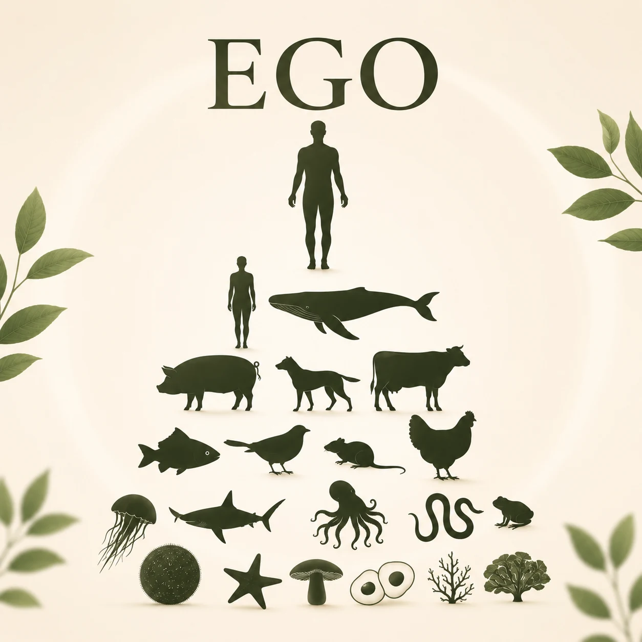 Иллюстрация EGO о человеке, питании и ежедневном выборе